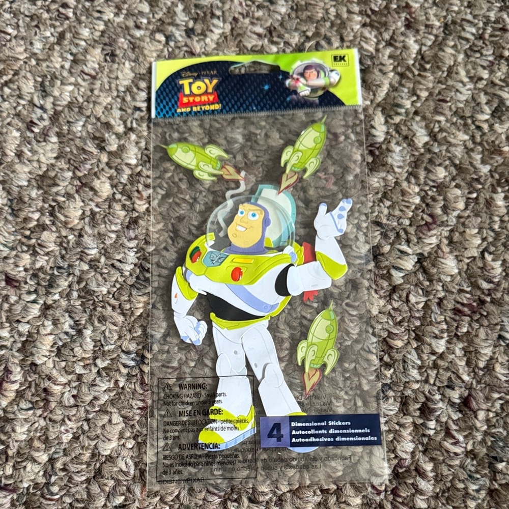 Disney Buzz Lightyear Dimensional Sticker - White & Green